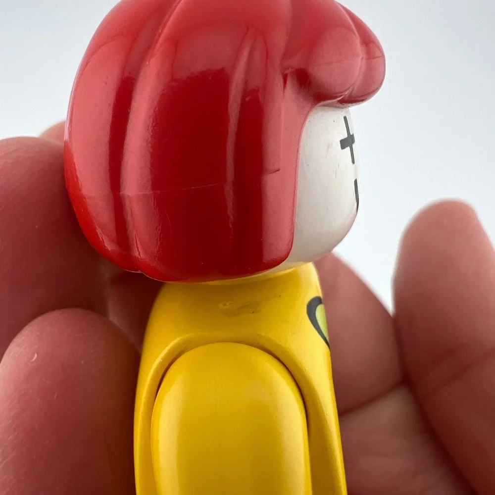 Vintage LEGO Duplo‎ Circus Clown Figure Red Hair Yellow Shirt  Play Wear